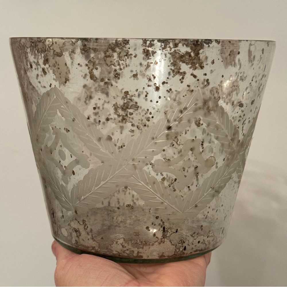 Pottery Barn Mercury Med Candle Holder Pot